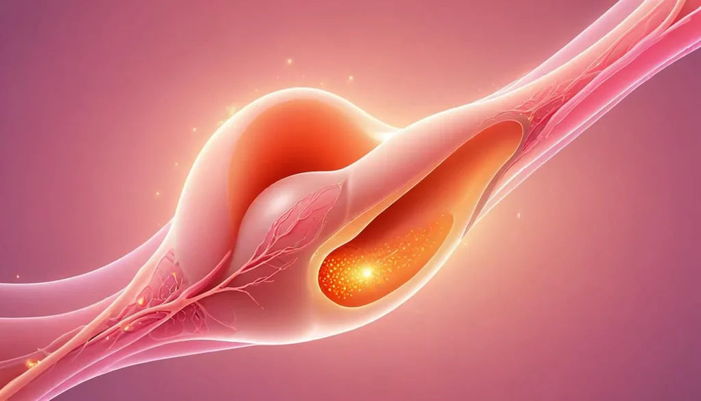الأسبوع الأول من الحمل - A conceptual illustration of the human uterus preparing for fertilization during week 1 of pregnancy