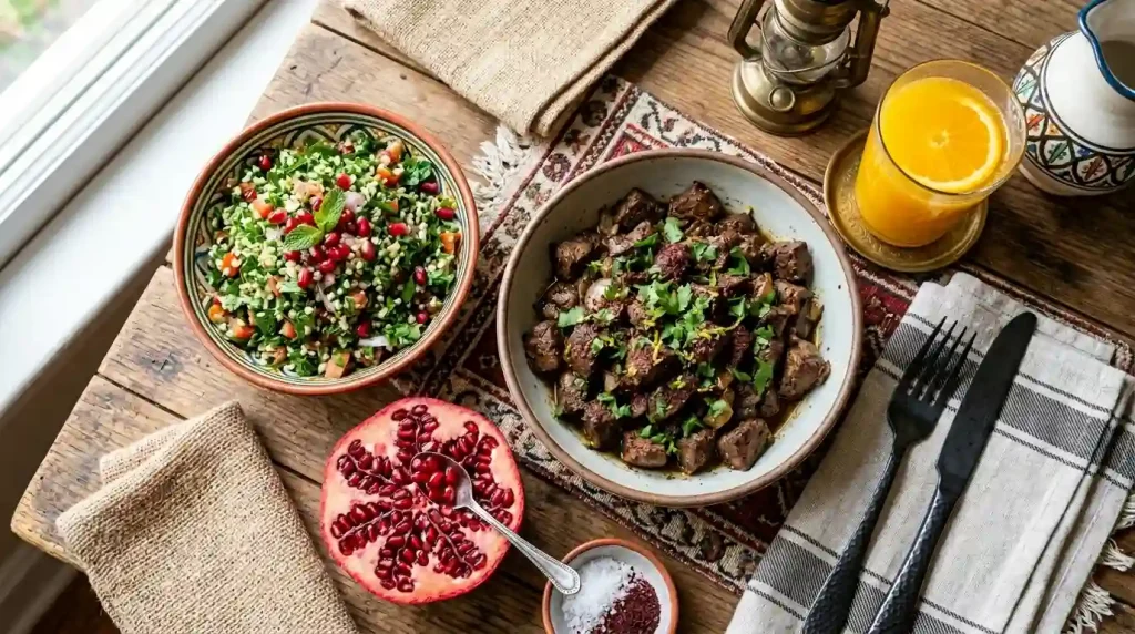  Arab diet rich in Iron and Vitamin C for blood volume expansion and immune support at week 12.