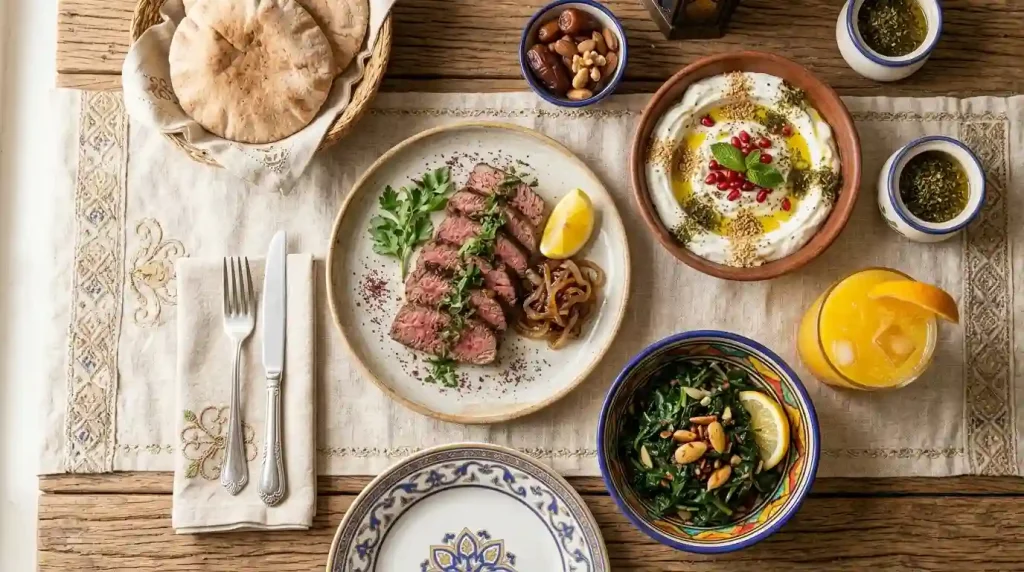  Arab diet focusing on Calcium and Iron for bone density and blood volume in week 23.