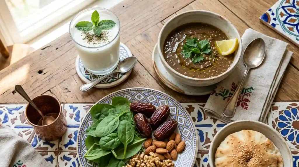 Arab diet rich in Iron and Calcium to support the massive fetal weight gain in week 31.